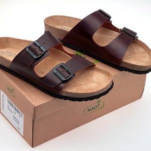 NEW NAOT MENS SANTA BARBARA SLIP-ON BUFFALO LEATHER SIZE 12 US, 45 EU, FREE SHIP